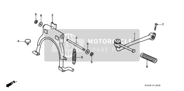 Honda SH75D 1995 Ständer für ein 1995 Honda SH75D